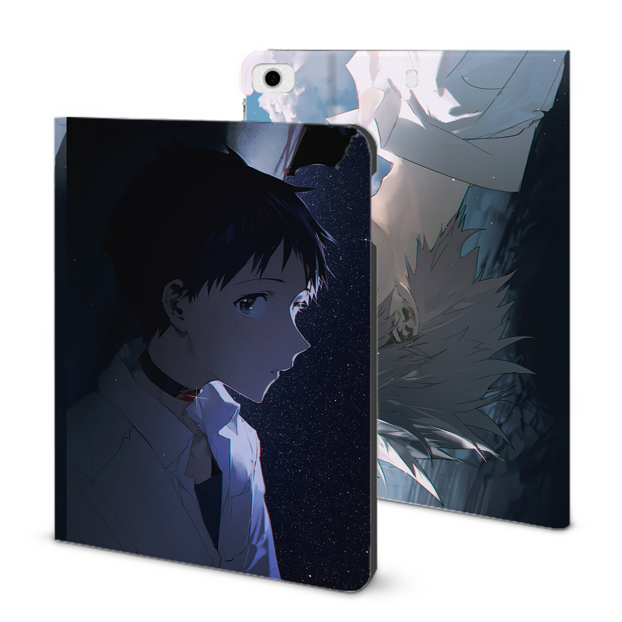 （画像用） EVA 新世紀エヴァンゲリオン IPad ケース ブック型 PUレザー TPU 耐衝撃 軽量 薄型 ペン収納なし 全面保護 IPad 各モデル対応